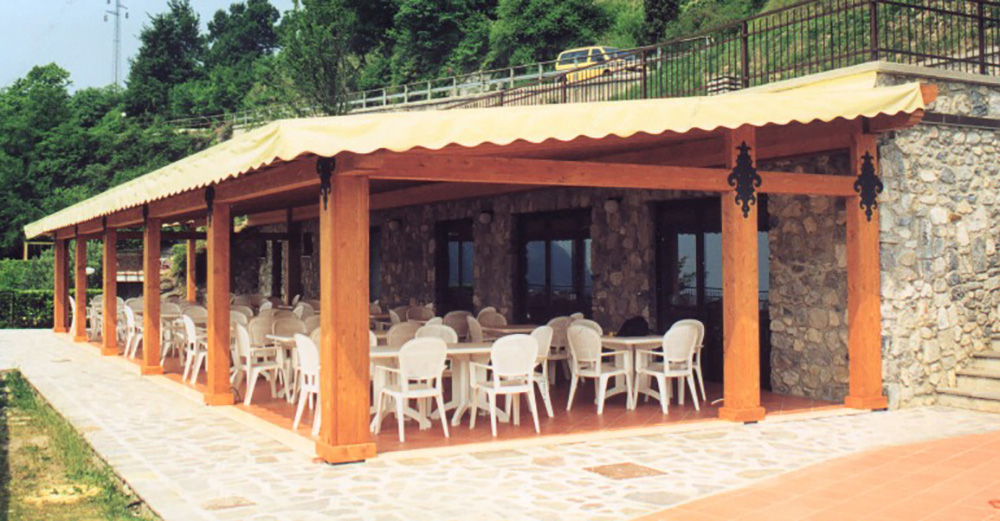 Gazebo in legno lamellare da giardino tendasol Gazebi in legno per terrazzi