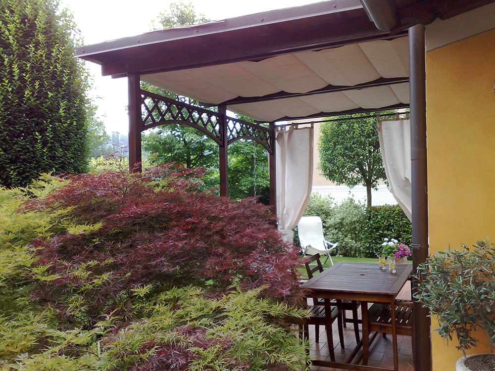 Gazebo in legno lamellare da giardino tendasol Gazebo in legno per terrazzo