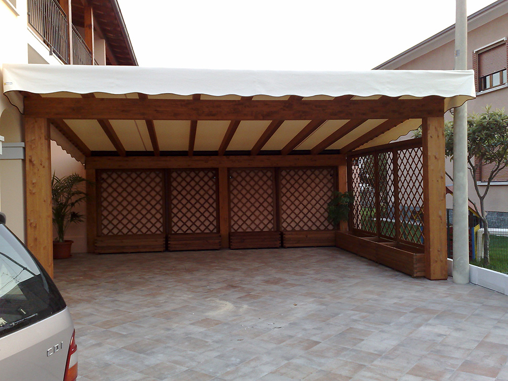 Tettoie per giardino in legno lamellare