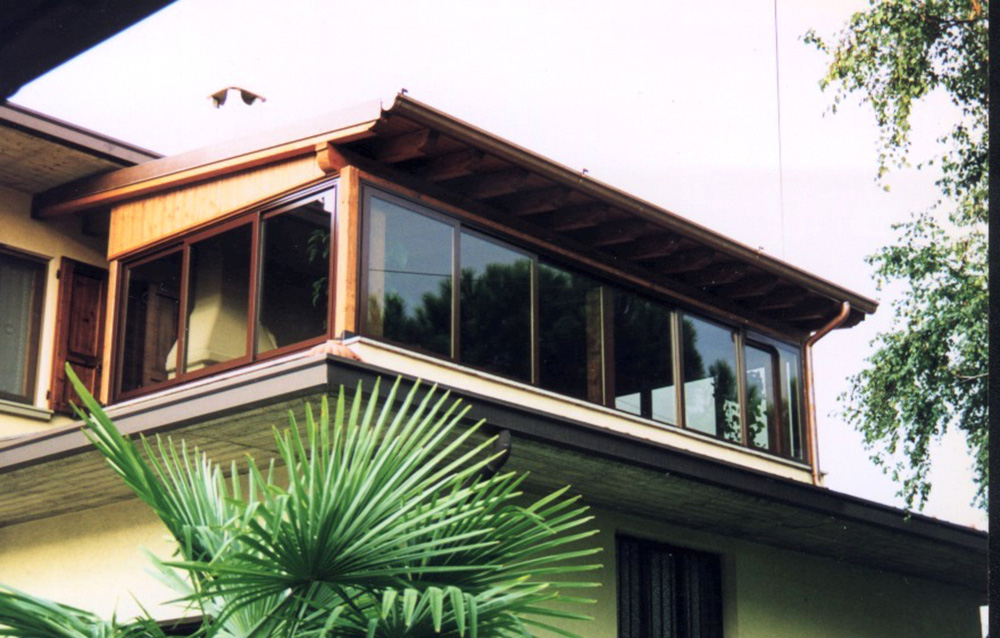 Tettoie per giardino in legno lamellare Coperture per terrazzi esterni